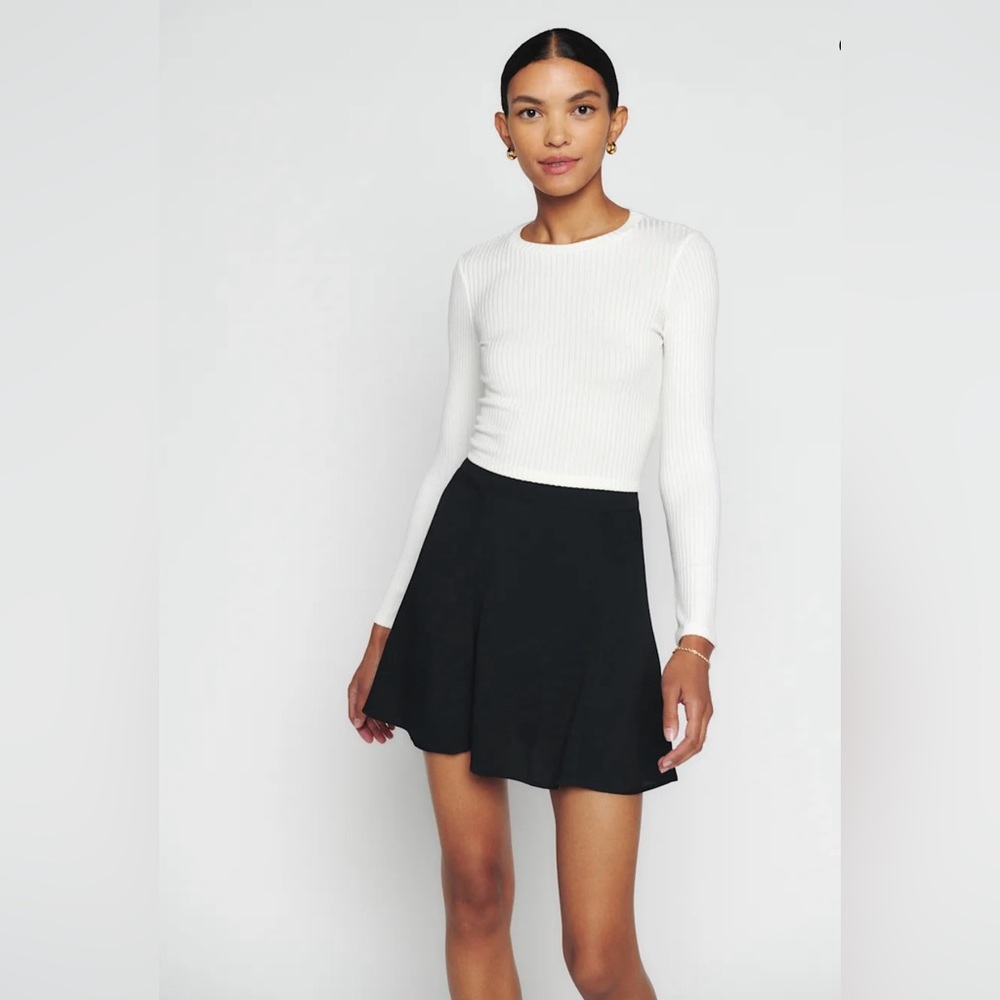 Reformation Black Mini Skirt